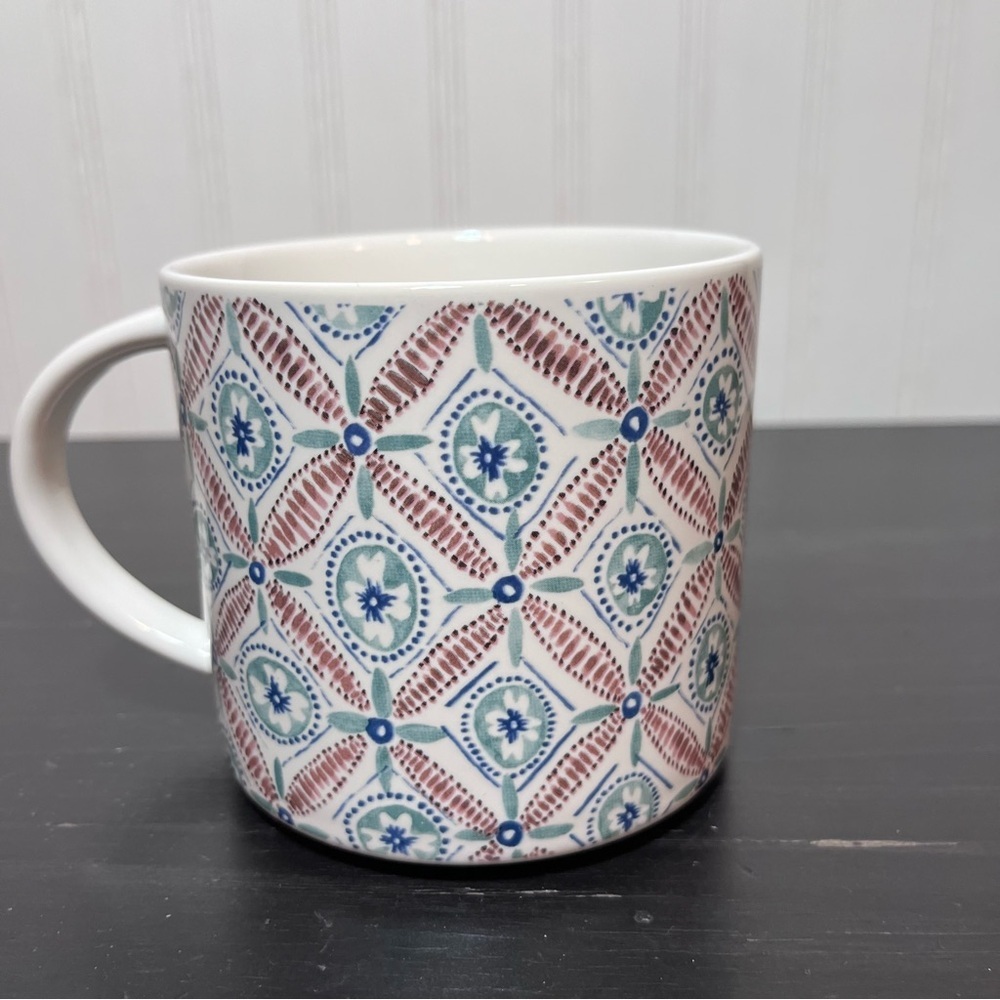 Anthropologie Monogram H Mug Oscar Wilde Quote Quill & Quaver Pattern Initial”H” - Picture 4 of 12